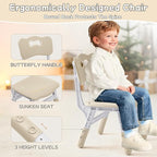 Toddler Table and Chair Set, Height Adjustable-Upgrade Kids Table and 2 Chairs for Ages 3-8, Multi-Activity Toddler Play Table with Graffiti Desktop for Home/Daycare/Classroom