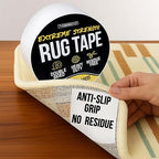 Double Sided Rug Tape [2 Inch x 30 yd] Carpet Tape for Securing Area Rugs to Carpets, Laminate, and Hardwood Floors, Easy to Remove and Restick Without Residue or Damage to Rug or Floor