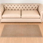 Area Rug with Non Slip Rubber Backing, Washable Soft Floor Carpet for Living Room, Kitchen, Entryway Indoor, Bedroom, Laundry, Low Pile Area Rugs, Solid Color with Pointillism Style, 3 * 5 ft Brown