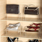 8.5x9x9.5 Inch Acrylic Risers Display Stands 3pcs, Rectangular Display Risers 3 Steps, Clear Acrylic Stand for Brand Store, Retails