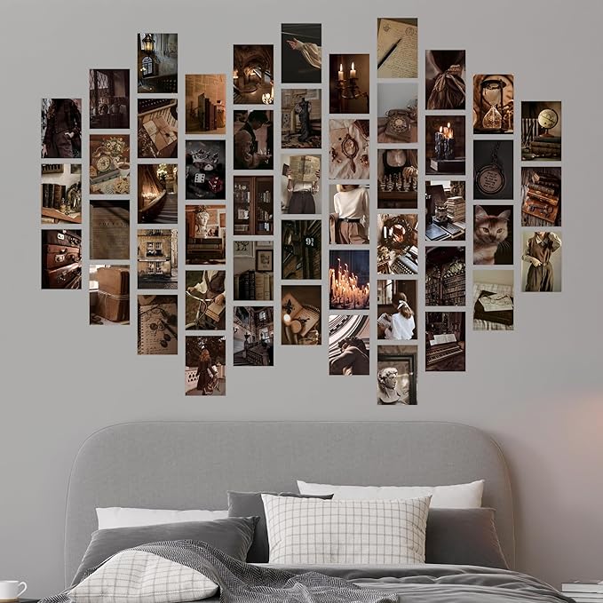 Y2K BOO Dark Academia Wall Collage Kit - 50 Classic & Mysterious 4"x6" Photos for Dorm Decor, Gift for Teen Girls & College Students, Vintage Classic Themes, Ideal for Birthdays & Holidays