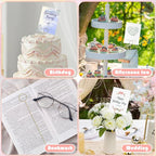 Picture Holders for Centerpieces,40Pcs Gift Card Holder Picks,Metal Photo Holders for Centerpieces,Sticks for Flower Bouquet Wedding Party Birthday (Round Shaped)