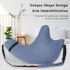 Shoulder Surgery Pillow, Rotator Cuff Pillow for Side Sleeper, Shoulder Pain Relief Removable with Shoulder Strap Support Arm Pillow for Side Sleep and Post Surgery (Light Blue)