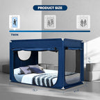 Bed Canopy Portable Blackout Bed Tent Privacy Tent for Adult Indoor Sleeping with 3 Doors, Storage Bag