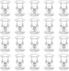 20 Pcs Glass Taper Candle Holders - Romadedi Clear Small Candlestick Holder Bulk, Thicker Glass Candle Sticks Set for Wedding Christmas Party Dining Table Table Centerpiece Decor