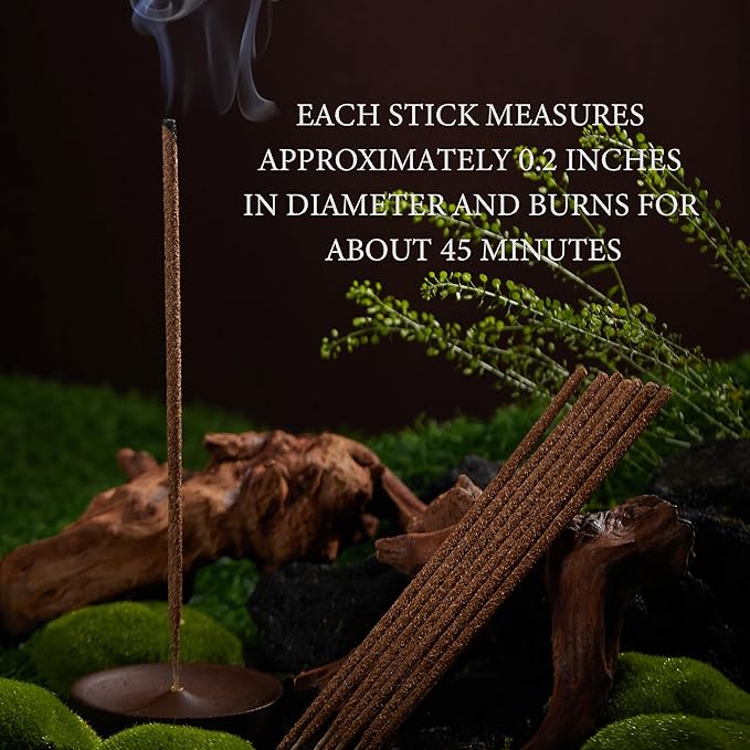 Sandalwood Incense Sticks – Handmade Natural Incense Sticks for Air Purification, Meditation, Focus, Work and Stress Relief Gifts