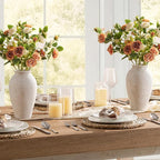 Ceramic Flower Vase Home Decor - Large Tall Farmhouse Table Vases Rustic Vintage Living Room Kitchen Bedroom Decorations for House Book Shelf Office Coffee Desk Dining Fireplace (11" Rustic)