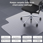 Heavy Duty Chair Mat for Carpet,46"x60" Office Floor Mat for Carpeted Floors,Under Desk Mat for Low Pile Carpet,Mat for Office Chair on Carpet