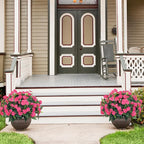 UUqueeten Fall Decorations for Home Fake Fall Flowers Fake Plants Artificial Impatiens Bouquet Flowers for Outdoors Silk Faux Flowers Impatiens Plants Decor Indoor Planters 15.7" (Rose Red) 8PCS