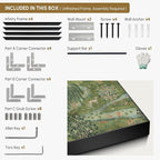 SIGNWIN 36"x72" Extra Large Framed Wall Art Medieval Fantasy Forest with Woodland Animals, Storybook-Inspired Scene for Home Living Room Bedroom Decor (Frame Assembly Required)