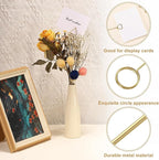 uxcell 30 Pcs Table Card Holders, 5.9 Round Metal Craft Wire Clips Picture Clip Table Number Holders Picks for Wedding, Photos, Memo, Restaurant, Gold