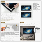 SIGNWIN 36"x72" Extra Large Framed Wall Art Spiral Galaxy Vivid Blue and Yellow Cosmic Space Illustration for Home Living Room Bedroom Decor (Frame Assembly Required)