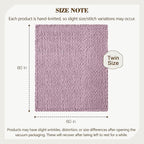 Carriediosa Chunky Knit Throw Blanket 60" X 80" Twin, 100% Hand Made Large Chenille Loop Yarn Soft Fluffy Throws for Couch Sofa Bed, Big Crochet Cozy Heavy Thick Cable Woven Blankets, Purple