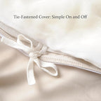 CUDDLE DREAMS Silk Filled Comforter for All Season, Detachable Tencel Duvet Cover for Easy Care, Naturally Breathable (Light Pewter, King)