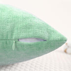 CaliTime Throw Pillow Covers Decorative 22 X 22 Inches Pack of 2 Cozy Chenille Cushion Cases for Couch Sofa Bed Living Room Home Grey Green