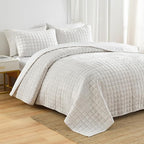 Secgo Queen Comforter Set for Bed - Velvet Quilts Queen Size, Black Bedspreads (90 * 98 Inch) with 2 Pillow Shams, Patchwork Reversible Lightweight Bedding