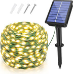 Solar String Lights 240LED 79FT, IP67 Waterproof Solar Lights for Outside with 8 Lighting Modes, Upgraded Solar Panel Fairy Lights for Garden Party Wedding Decorations (Warm White)