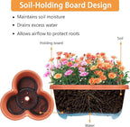 VECELO 5 Tier Vertical Garden Planter, Self Watering Stackable Planters with Wheels for Strawberries, Herbs, Flowers, Vegetables, Red