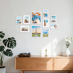 decorUhome Picture Frames Collage Wall Decor for Photo Gallery Display, Assorted Picture Frames set of 10 Including Two 8x10 / Four 5x7 / Four 4x6 for Family Wall Decor, White, 10 Pack