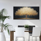 Wall Art Gold Tree Of Life Modern Wall Art Artwork Canvas Art Wall Decor Painting Gold Tree Pictures Abstract Wall Decor For Living Room Bedroom Dining Room Home Office Artwork Ready To Hang 24"X 48"