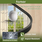 FARMER 20x30 Inch Black Bathroom Mirror, Rectangle Vanity Mirror, Brushed Mirrors for Wall, Metal Frame Hanging Mirror with Round Corner for Bedrooms, Entryways, Living Rooms, Horizontal/Vertical