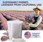 Lavender Sachet for Dryer, Naturally Scented Luggage Sachets, Closet & Drawer Fragrance, Freshens Laundry, Shoes, Gym Bags, Cars & Sweater Storage w/Premium Extra Flowers, Grown in USA (6 Pack)