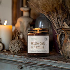 White Oak Vanilla Scented Candle, Many Scents to Choose from, All Natural Non-Toxic Soy Wax, Handmade in The USA (White Oak & Vanilla)
