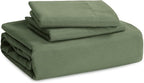 Bedsure Olive Green Oversized Queen Duvet Cover - 3 Pieces Prewashed Cotton-Like Extra Soft Bedding Set, Includes 1 Duvet Cover 98x98 Inches with Zipper Closure & 2 Pillow Shams, No Comforter
