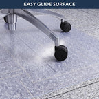 SALLOUS Chair Mat for Carpet, 36" x 48" Office Chair Mat for Carpeted Floors, Heavy Duty Vinyl Floor Mat with Grips, Floor Protector Computer Desk Mat for Home Office (Clear)