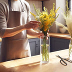 Amazing Abby - Viola Alta - Plastic Cylinder Vases (6-Piece Set), Acrylic Flower Vases for Wedding Centerpieces, Home Decorations, Office Ornaments, Shatter-Proof, 10" + 12" (H) (Not Glass)