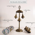 Mozaist Turkish Mosaic Lamp with Bulb – 3 Globe Tiffany-Style Table Light (Cappadocia Balloon)