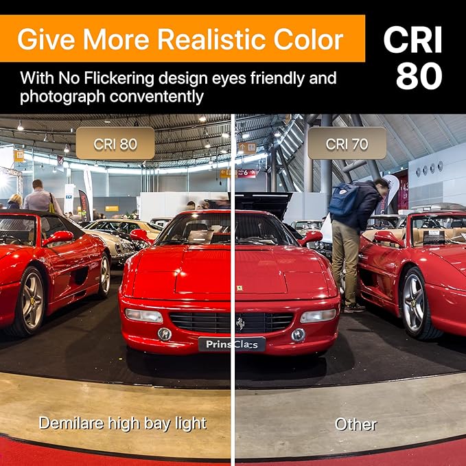 250W LED High Bay Lights - 4 Pack UFO High Bay Lights 37500 LM, 5000K Daylight, 0-10V Dimmable, IP65 Waterproof for Garage, Warehouse, Pole Barn, ETL Listed