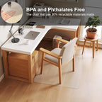 Office Chair Mat for Hardwood Floors,26"X28" Slip Resistant Under Desk Hard Wood Floor Protector,Desk Mat for Chair Stay in Place Plastic Computer Mats for Rolling Work Chairs,Not for Carpet (Clear)