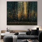 SIGNWIN 36"x46" Extra Large Framed Wall Art Magical Firefly Forest at Twilight, Enchanted Nature Scene for Home Living Room Bedroom Decor (Frame Assembly Required)
