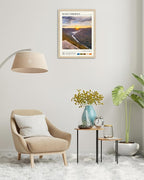 HesenDot Natural OAK Wood Framed West Virginia Wall Art,12x16in New River Gorge Quality Canvas Wall Print,Classic Urban Landmark Wall Decor for Living Room,Bedroom,Office Gallery Gifts Set of 1