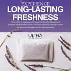 Lavender Sachet for Dryer, Naturally Scented Luggage Sachets, Closet & Drawer Fragrance, Freshens Laundry, Shoes, Gym Bags, Cars & Sweater Storage w/Premium Extra Flowers, Grown in USA (6 Pack)