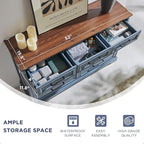 ACCOHOHO Farmhouse 9 Drawer Dresser for Bedroom, Blue