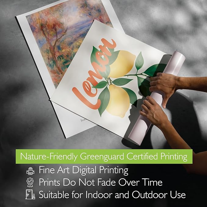 Boho Wall Decor Framed Wall Art Set for Cottage Core Decor, Aesthetic Prints for Eclectic Home Decor, Natural Oak Framed Boho Pictures Vintage Bedroom Decoration