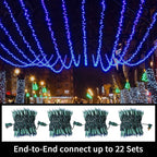 100 Count Blue - String Lights - 21.6FT LED Christmas Lights, Mini led Lights for Indoor Outdoor Home Holiday Party Wedding Independence Day Decoration