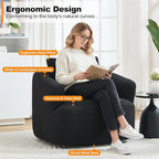 Luxlen Swivel Accent Chair with Pillow for Living Room, Teddy Fleece Upholstered Single Sofa, 360° Rotating Barrel Chair with Metal Base for Bedroom, Office, Apartment - Black