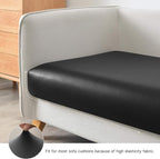 Yates Home PU Leather Couch Sofa Cushion Slipcover Water-Proof Elastic Chair RV Seat Covers Loveseat Sofa Furniture Protector Slip Cover for Settee Seater Replacement in Living Room（Chair, Black）