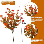 alyptus Artificial Fall Mums – 12 Bundles Fake Outdoor Fall Flowers with Greenery, UV Resistant No-Fade Faux Plants for Porch, Patio, Garden, Office & Thanksgiving Décor