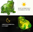 TIJNN Solar Frog Lights Deck Decorative Lighting Statue Lawn Patio Backyard Outdoor Garden Decoration Housewarming Gift