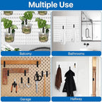 Black Pegboard Clips, 20 Pcs Metal Pegboard Accessories Clips, Pegboard Clips for Hanging Photos, Pegboard Attachment Clips for Kitchen, Bathroom, Living Room, Office