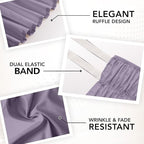 Utopia Bedding Queen Elastic Bed Ruffle - Easy Wrap Around Ruffle - Microfiber Bed Skirt with Adjustable Elastic Belt 16 Inch Tailored Drop - Hotel Quality Bedskirt, Fade Resistant (Queen, Lavender)