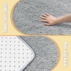 9x12 Fluffy Area Rugs for Living Room,Large Fuzzy Shag Area Rug for Bedroom,Grey Soft Non-Shedding Indoor Plush Carpet for Kids Bedroom Nursery Home Decor