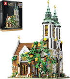 Reobrix St.Andrew's Church Architecture Building Kit with LED Lights,MOC Street Modular Collectible Display Kit,Construction Building Model Set,Home Office Decor,Idea Gift for Adults and Teen,3087 PCS