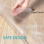 Refrigerator Mat, Clear Anti-Slip PVC Floor Protector, 2mm Thickness Scratch-Resistant Floor Mat
