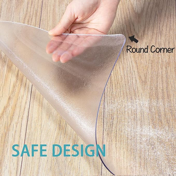 Refrigerator Mat, Clear Anti-Slip PVC Floor Protector, 2mm Thickness Scratch-Resistant Floor Mat