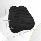 Lumbar Support Pillow for Office Chair,Memory Foam Back Lumbar Support Pillow,Relieve Back Pain,3D Breathable Fabric&Shoulder Strap Fixation,Back Support for Office Chair/Wheelchair/Car(Black)